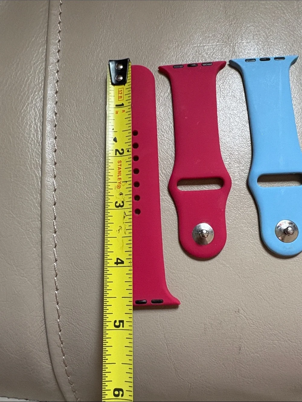 4 Silicone Replacement Watch Bands - Red, Blue, Pink, Black